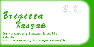 brigitta kaszap business card